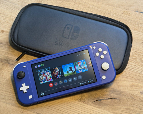 Nintendo switch blu custodia - nintendo, +